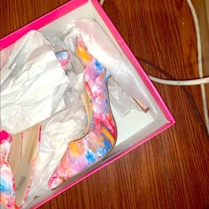 Size 5.5 Multi colored pumps